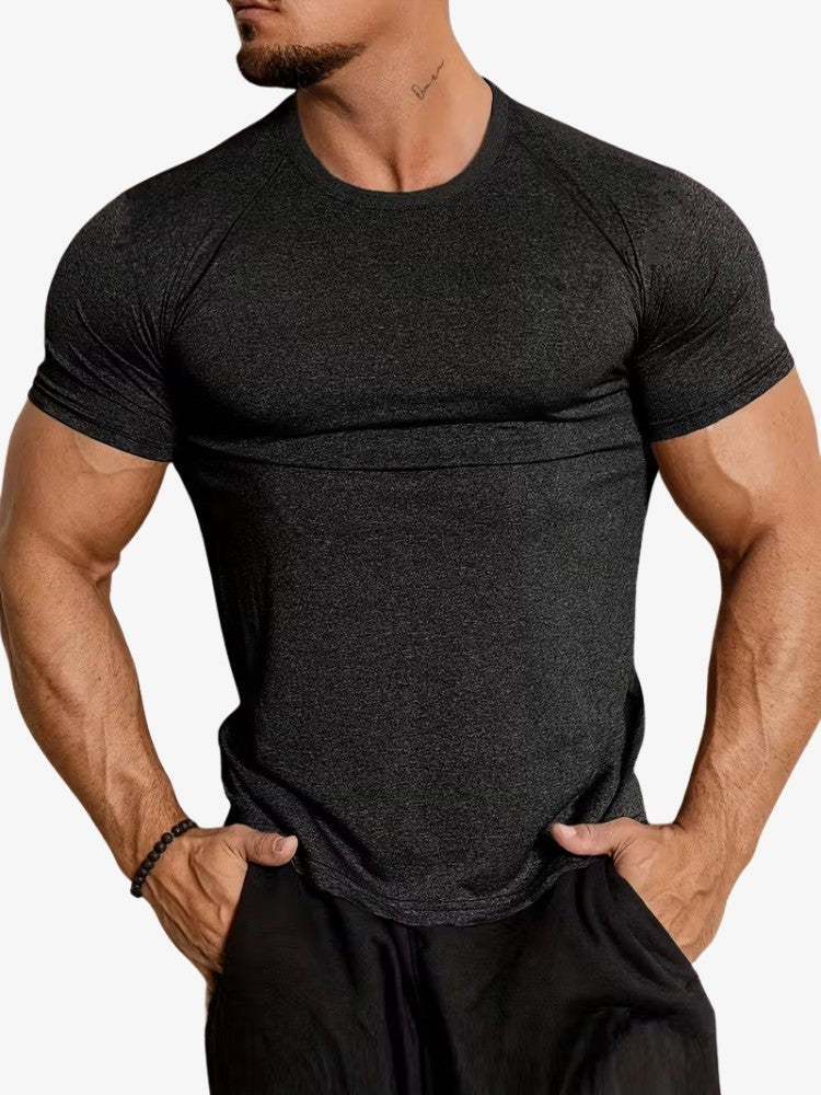 Sportshirt Heren - Muscle Fit met Korte Raglanmouwen